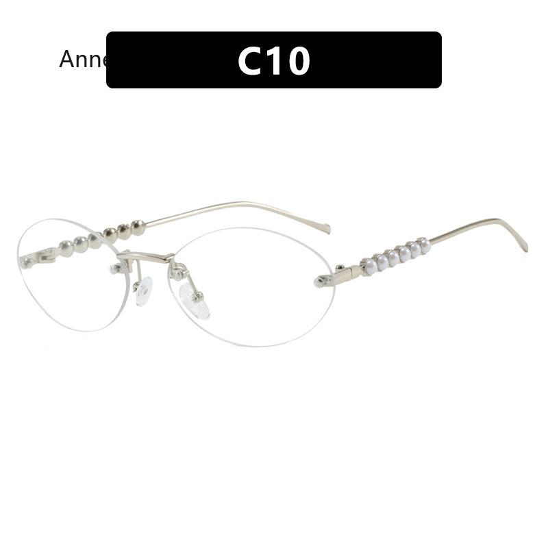 

Pearl Oval Frameless Sunglasses Women Rimless Sunglasses Women Rimless Sunglasses Small Oval Sun Glasses Unsiex Shades UV400