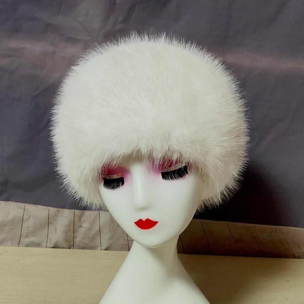 Fall and Winter Fur-like Fur Hat Empty Top Hair Accessory Ring Thickenedheattechpopular Photo Hat