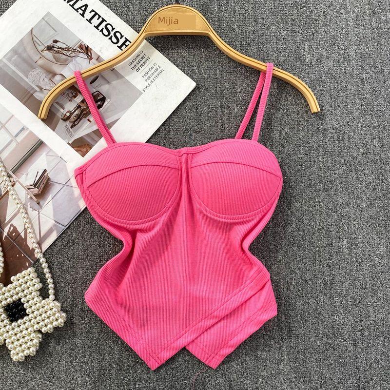 Pure Desire Sexy Outwear Silm Irregular Spaghetti-Strap Vest