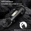 Rechargeable LED Keychain Light Mini Flashlight Waterproof Work Light for Outdoor Camping Fishing Emergency USB Charging