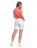 Women's Cotton Jeans Shorts With Pockets Comfortable Shorts MORAJ L WHITE