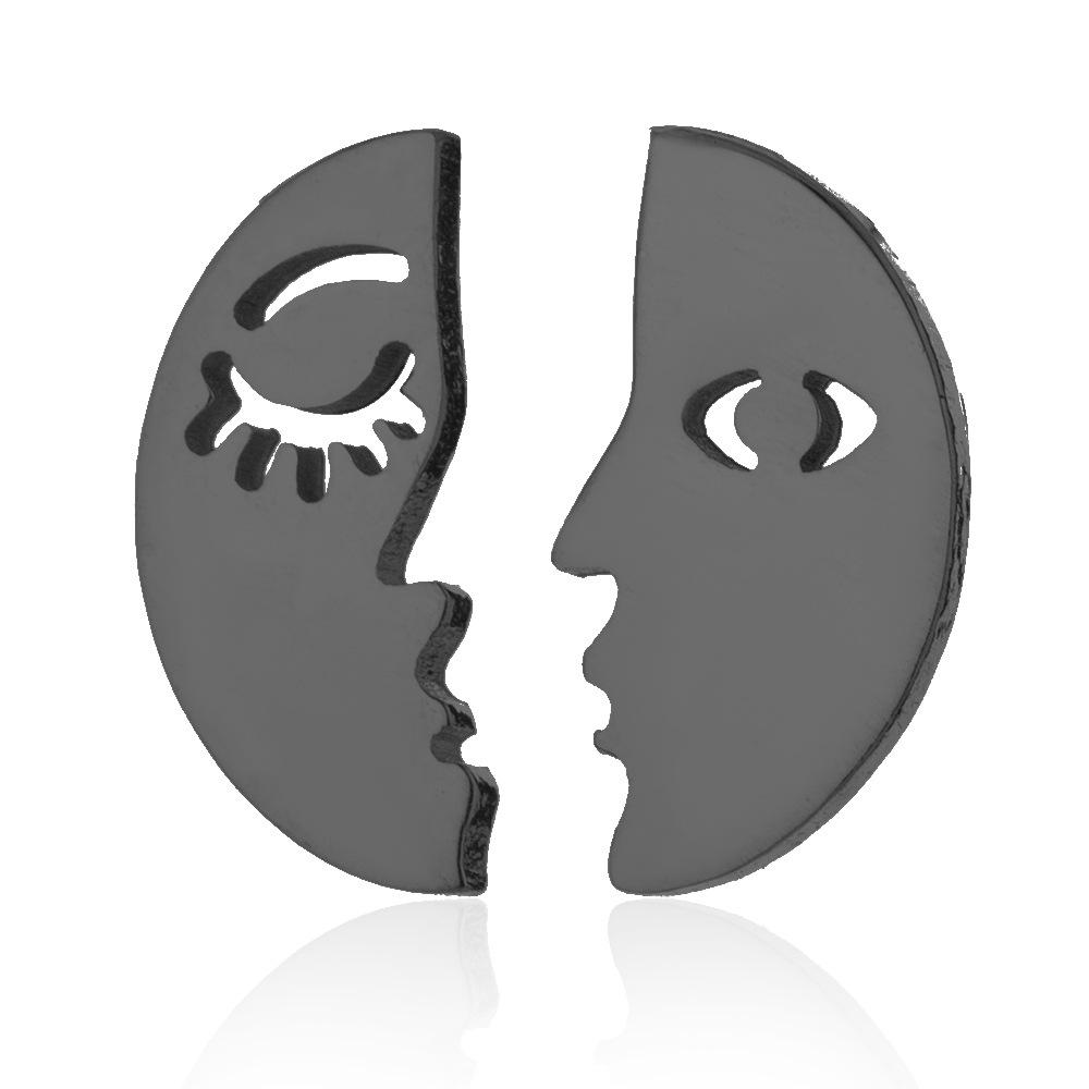 Halloween Geist Kürbis & Weihnachtsbaum Edelstahl Ohrstecker - Asymmetrischer Tierschmuck