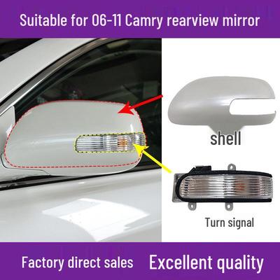 Compatible Rearview Mirror Cover with Turn Signal for 2006-2011 Toyota Camry