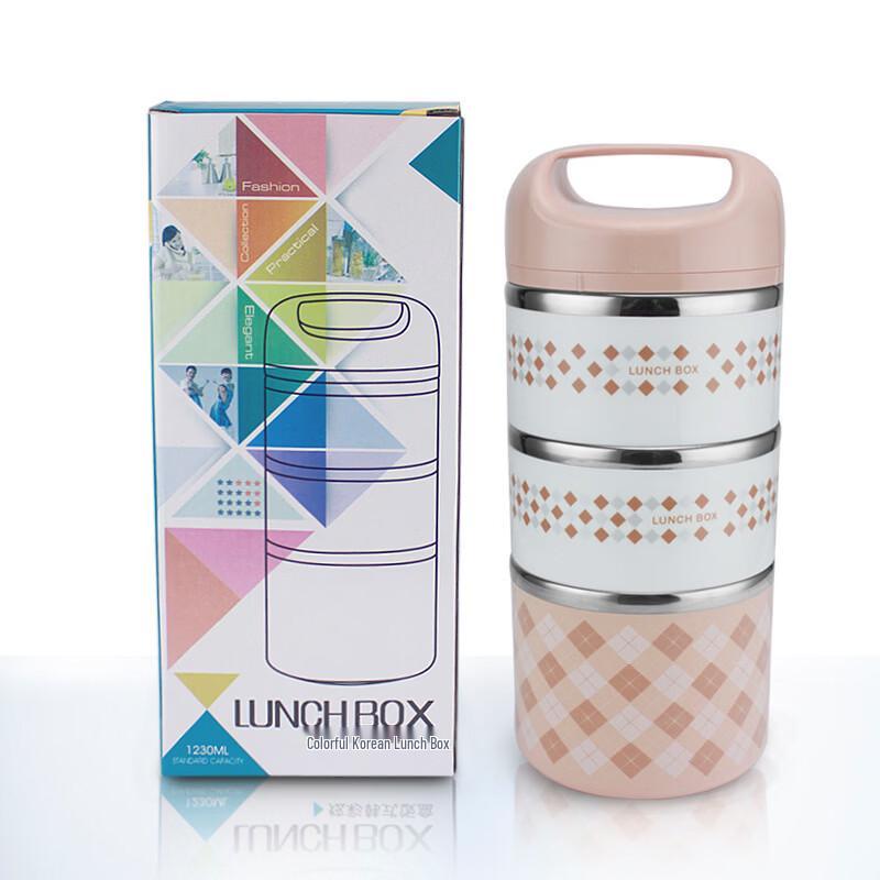ZISIZ 3-Layer Insulated Stainless Steel Lunch Box