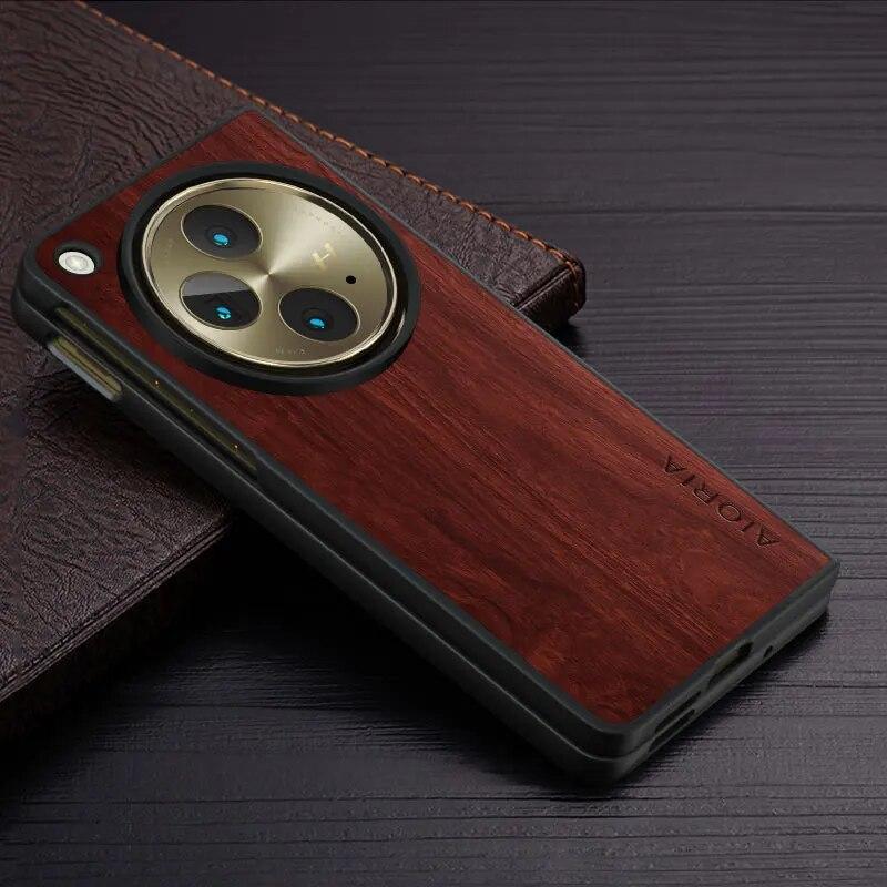 

Чехол для OnePlus Open Funda, деревянный бамбуковый узор, чехол для телефона из искусственной кожи для OnePlus Open Case oneplus open коричневый