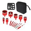Brazed Diamond Hole Saw Kit Dry and Wet Drill Bit Hole Cutter for Ceramic Glass Tile Marble Granite Includes EVA Mold