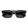 Burberry Logo Plate Frame Square Sunglasses Unisex Couple Black