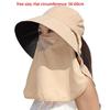 New Anti-UV Fisherman Hat Adjustable Wide Brim Sun Hat 50+UPF Protection with Face Mask Neck Shawl Safari Cap Women