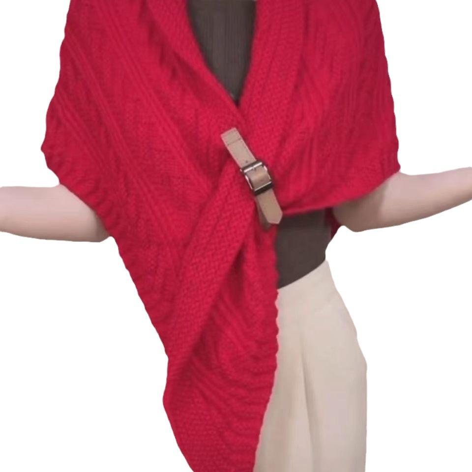 Moderner Retro-Hahnentrittschal für Damen: Eleganter Kaschmir-Imitat-Schal, Koreanischer Stil, Alleskönner, Warmes Winter-Accessoire