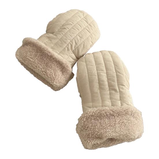 

Зимние перчатки для коляски Водонепроницаемые Теплые муфты для рук Защита от холода и ветра Универсальные варежки с плюшевой подкладкой для малыша и родителей Прогулки Поездки за покупками легкие хаки