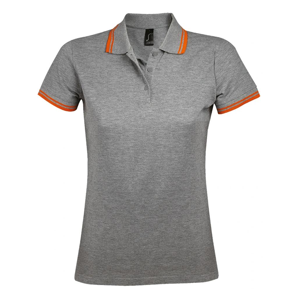 SOLS Womens/Ladies Pasadena Tipped Short Sleeve Pique Polo Shirt