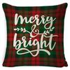 Christmas Pillowcase Gray and White Plaid Office Lumbar Support Home Bedside Cushion Car Neck Cushion