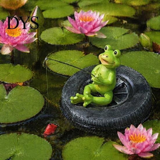 Garden Animal Statues for Water Features Floating Frog Pond Ornament, Realistic Resin Statue, UV Protected Statue Patio Decor Weather Resistant