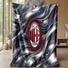 AC Milan Theme Blanket Soft Flannel Blanket Plush Throw Blanket Cozy Sofa Bed Blanket for Home Decor