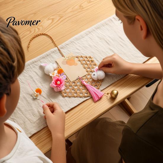 Nature Bamboo Weaving Ornaments Chinese New Year DIY Woven Lantern Making Kit for Kids Parent Child Activity Supplies Adults, Traditional Decorative