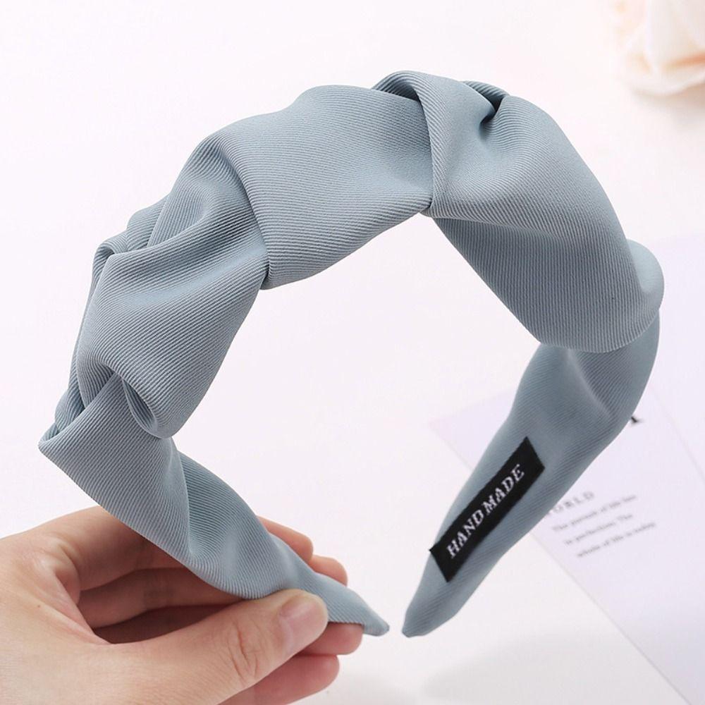 Women Girls Wide Top Knot Hair Bands Headdress Solid Color Cloth Headband Bezel Girls Hairband Hair Hoop Female Hair Accessories