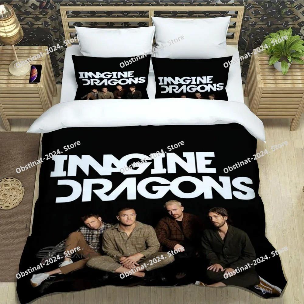Zestawy pościeli Rock Band Imagine Dragons wykwintny zestaw pościeli poszwa na kołdrę zestaw kołdry pościel luksusowy prezent urodzinowy