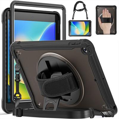 Capa para iPad 10,2" - Proteção Integral - Rígida Híbrida - Alça de Ombro Removível - Preto