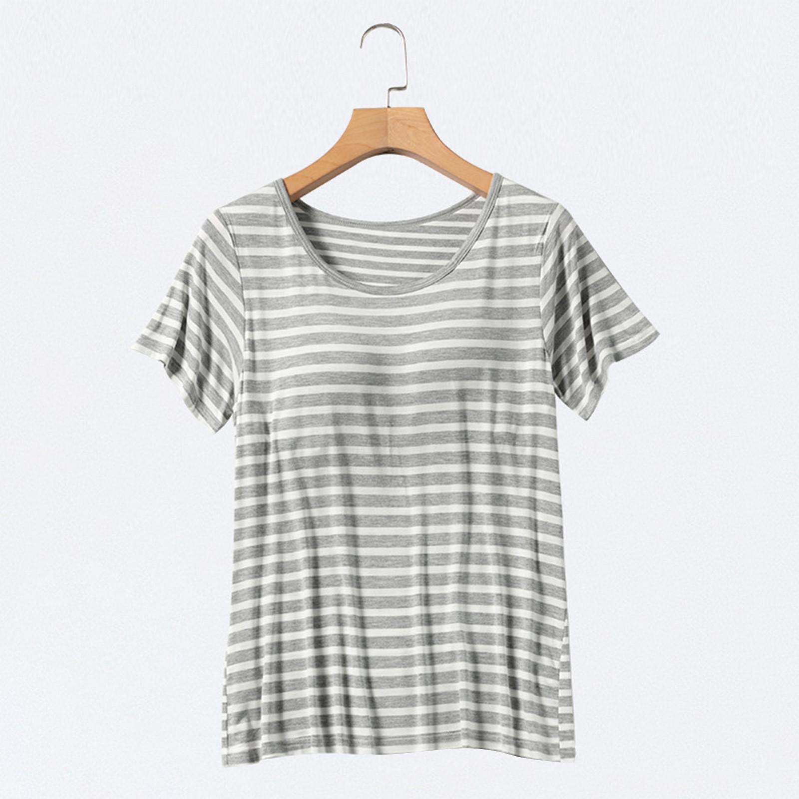 

Женское летнее полосатое свободное пляжное повседневное платье-жилет с круглым вырезом, элегантная рубашка с коротким рукавом XL