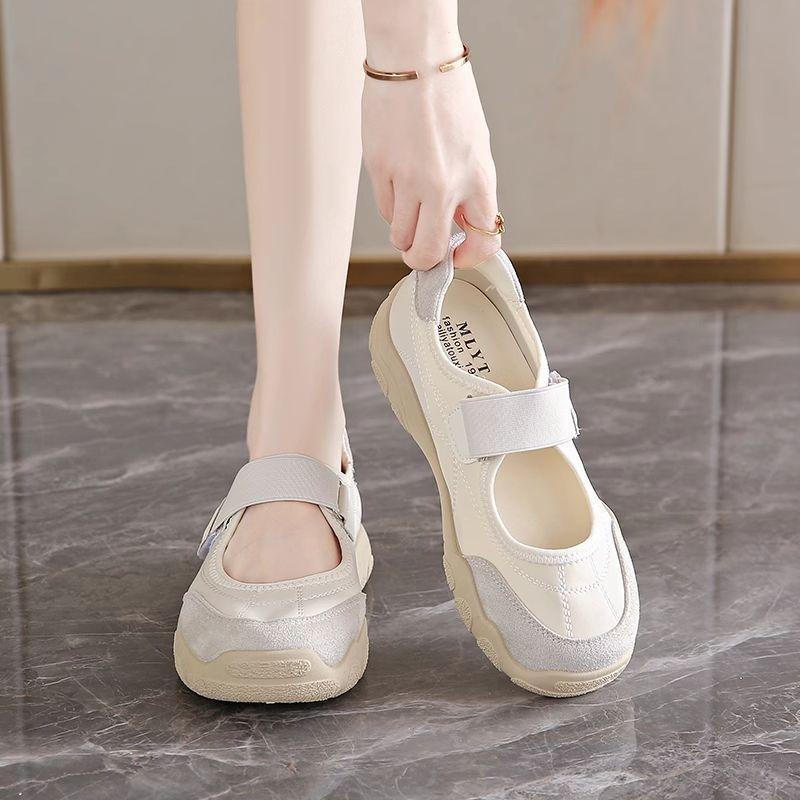 Old Beijing cloth shoes women's summer breathable shallow mouth casual single shoes fashionable mother bag head sandals comfortable maternity shoes