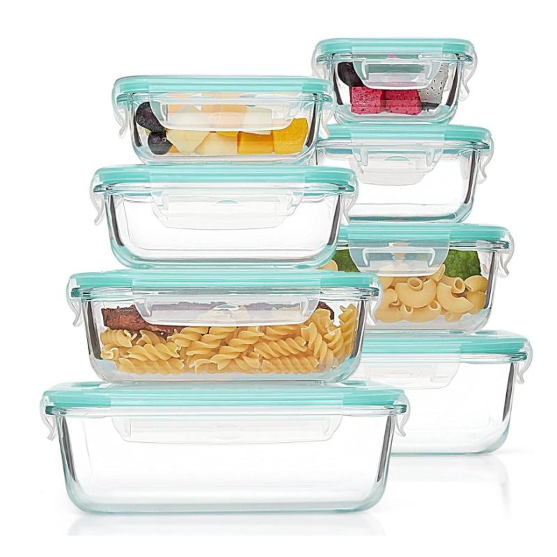 Glass Food storage Side dish meal prep airtight tupper Sealed containers preservation kitchen organizers Packed bento lunch box