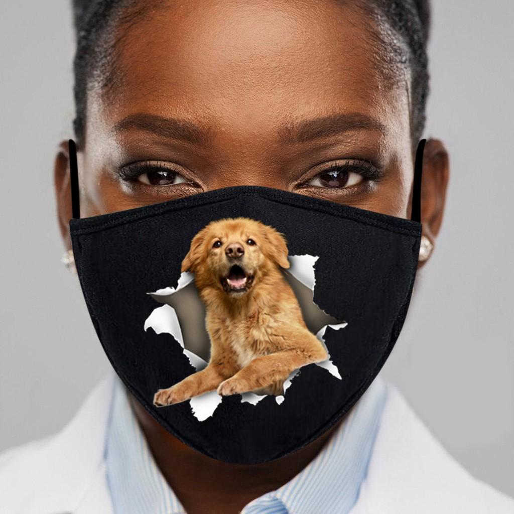 Unisex  Windproof Reusable Pet Dog Print Mask