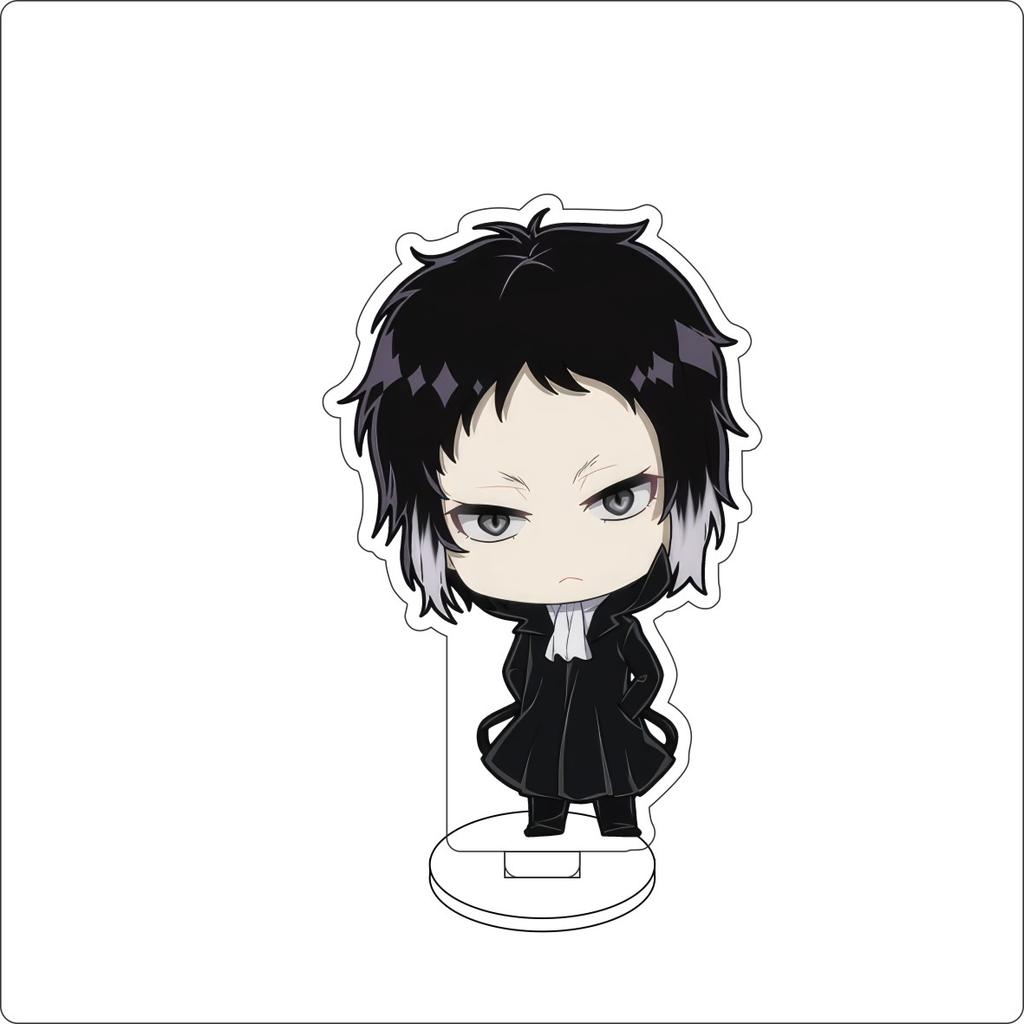 10CM Anime Bungo Stray Dogs Figure Stand Model Nakajima Atsushi/dazai osamu/Kunikida Doppo Cute Desk Decor Standing Sign Gifts