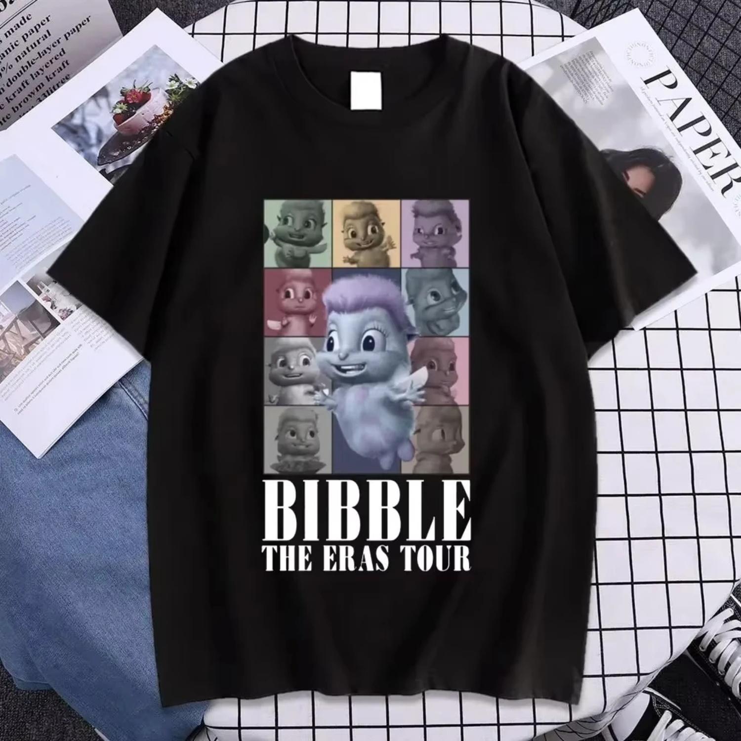

Милая футболка Bibble The Eras Tour для мужчин и женщин, эстетичные высококачественные футболки, летние футболки большого размера с коротким рукавом, уличная одежда S разноцветный