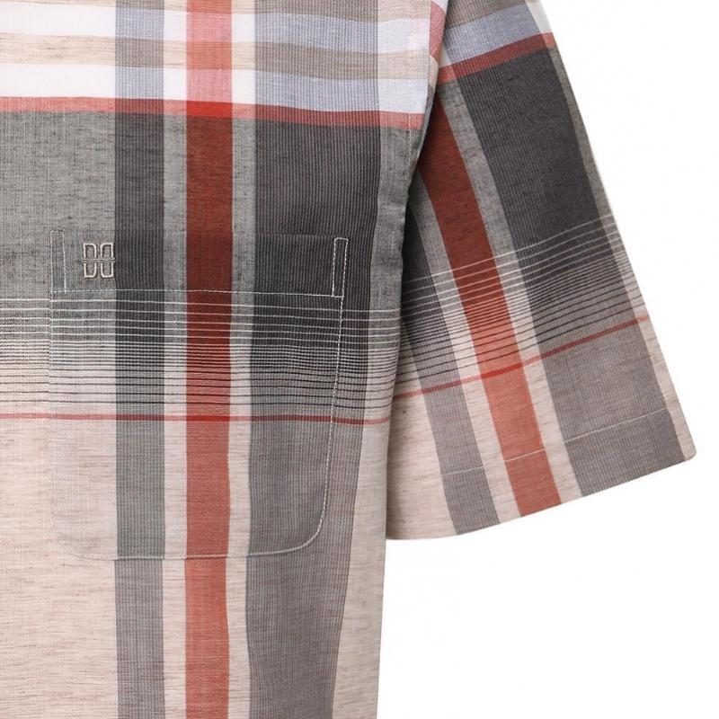 Daks 26th Ss Mohair Blend Super Big Check Summer Short Sleeve Regular Fit Casual