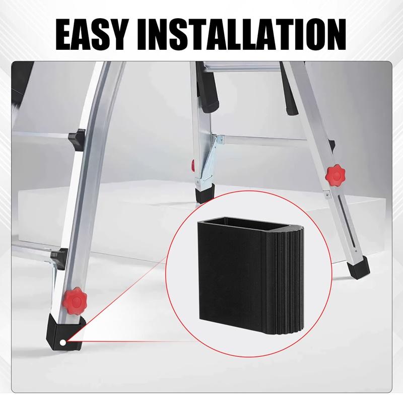 1/2pcs Ladder Outer Shoes Non-slip Rubber Ladder Feet Pads Furniture Leg Covers Replacement Protectors Cover Floor Step Cap