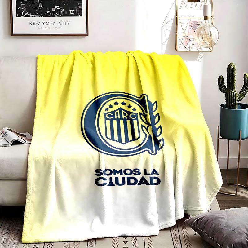 Club Atletico Rosario Central Theme Personalized Outdoor Flannel Blankets Soft And Suitable For All Seasons Perfect For Sofas Beds And Camping