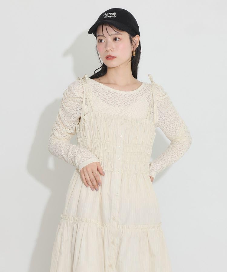 Music Casual Gathered Tiered Yellow [Earth & Ecology] Dress, Camidore, Women's,