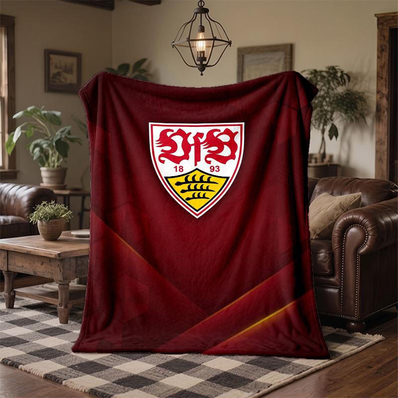 Coperta in Pile a Tema VfB Stuttgart Morbida e Accogliente Coperta in Peluche per Camera da Letto Divano Viaggio