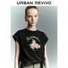 UR2026 Women's Fruit Print Tie-up Short Sleeve T-shirt