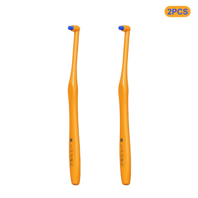 Orange Interdental Brush with Small Head Soft Detail Cleaning Inclined Design for Deep Oral Cavity Cleaning