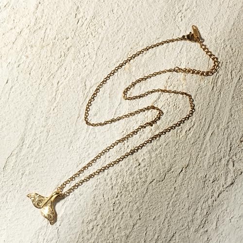 [Cisst liber] Hawaiianische Schmuckkette für Männer und Frauen, Walflosse, Azuki-Kettenanhänger, Markenname, Rostbeständig, Immer-An, Chirurgenstahl