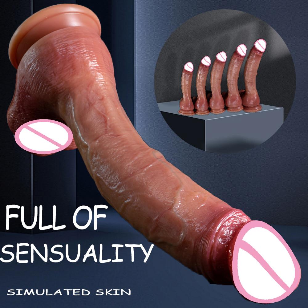 Oversized Soft Realistic Dildo Big Penis Suction Cup Dick Penetration Anal Adult Sex Toys Women Masturbation Clitoral and Vaginal G-spot Stimulation