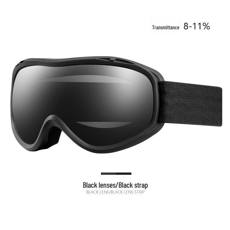 Double-Layer Anti-Fog Spherical Ski Goggles with Myopia Clip & UV Protection for Snow Sports