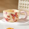 High Value Ins Style Ceramic Cup with Spoon Creative Household Couple Water Cup Gift Box Souvenir High End Sense Mug
