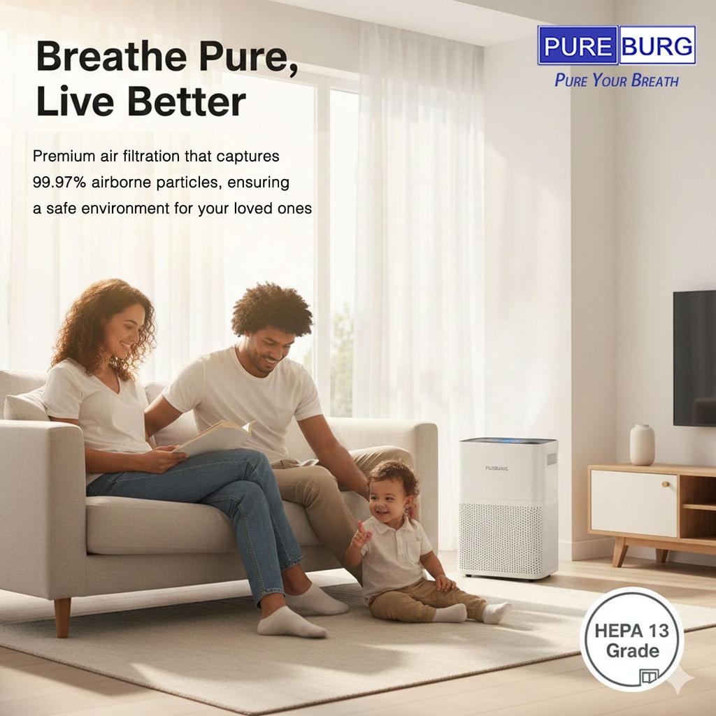 PUREBURG Replacement Filter Set with Levoit Air Includes 2 H13 HEPA Filters 4 Activated Carbon LV-H132-RF (Compatible LV-H132 Purifier, & Pre-filters)