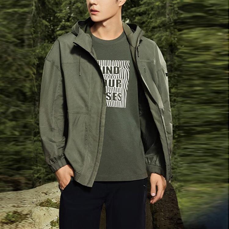Anta Champion All Weather Collection Jackets & Coats Men's Dark Green Khaki 152320613-4