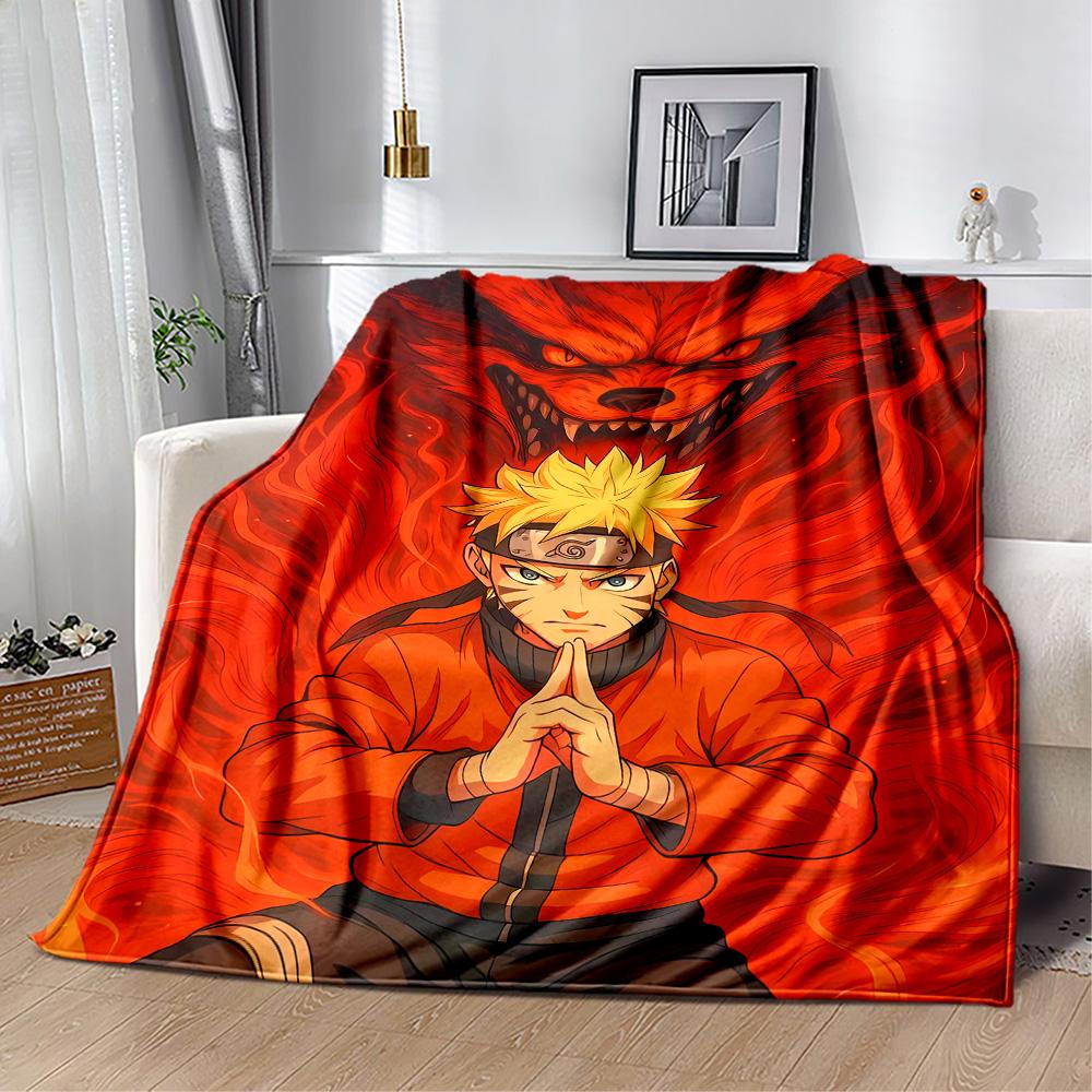 Naruto And Nine-tailed Fox Suitable Blanket for Offices, Travel, Living Rooms Also a Good Gift for Friends and Family Suitable for All Seasons.