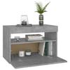 Nightstands with LED Lights 2 Pcs Concrete Grey 60 X 35 X 40 Cm
