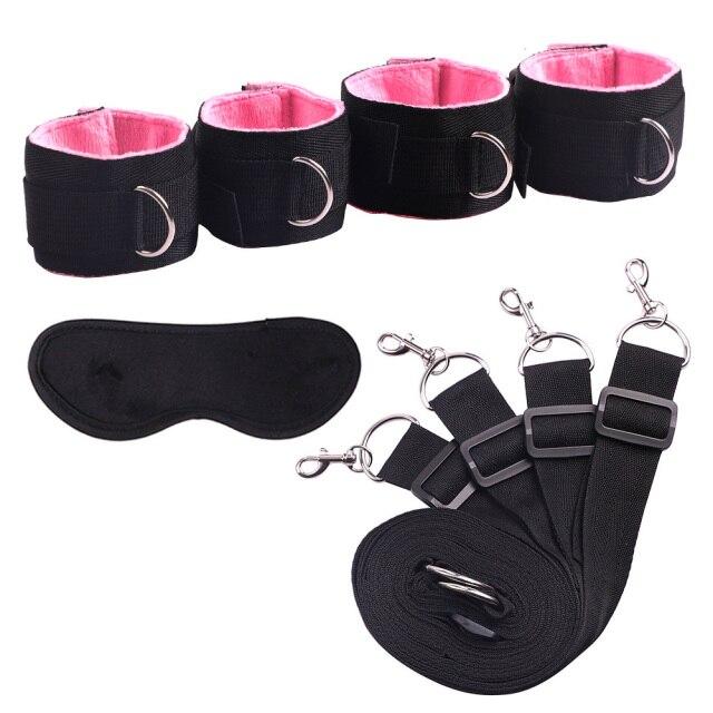 Sexspielzeug für Frauen Handschellen BDSM Bondage Kit Unterbett Erotikartikel Sexzubehör Set Fetisch Fesselgurt Produkte für Erwachsene