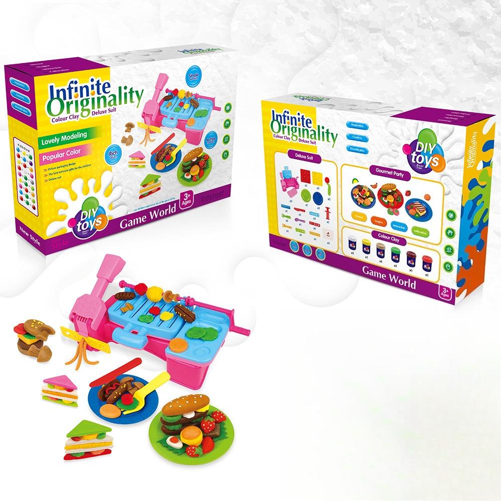 

Free handmade creative Diy clay toys, play house children s light clay toys