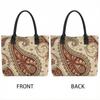  Boho Paisley Print Tote Bag Large Capacity Casual Handbag for Daily Use