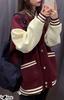 Azulte Stadium Long Loose Ribbed Korean 307 Size XL Women's Jacket, Sleeve, Casual, Fleece-Lined, Autumn/Winter Outerwear, Fit, Sleeves, Style,