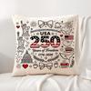 happy Anniversary of the US Cushion Cover Natural Linen Organic Fabric DoubleSided Printing Sofa Home Decor Gift Pillow Cover