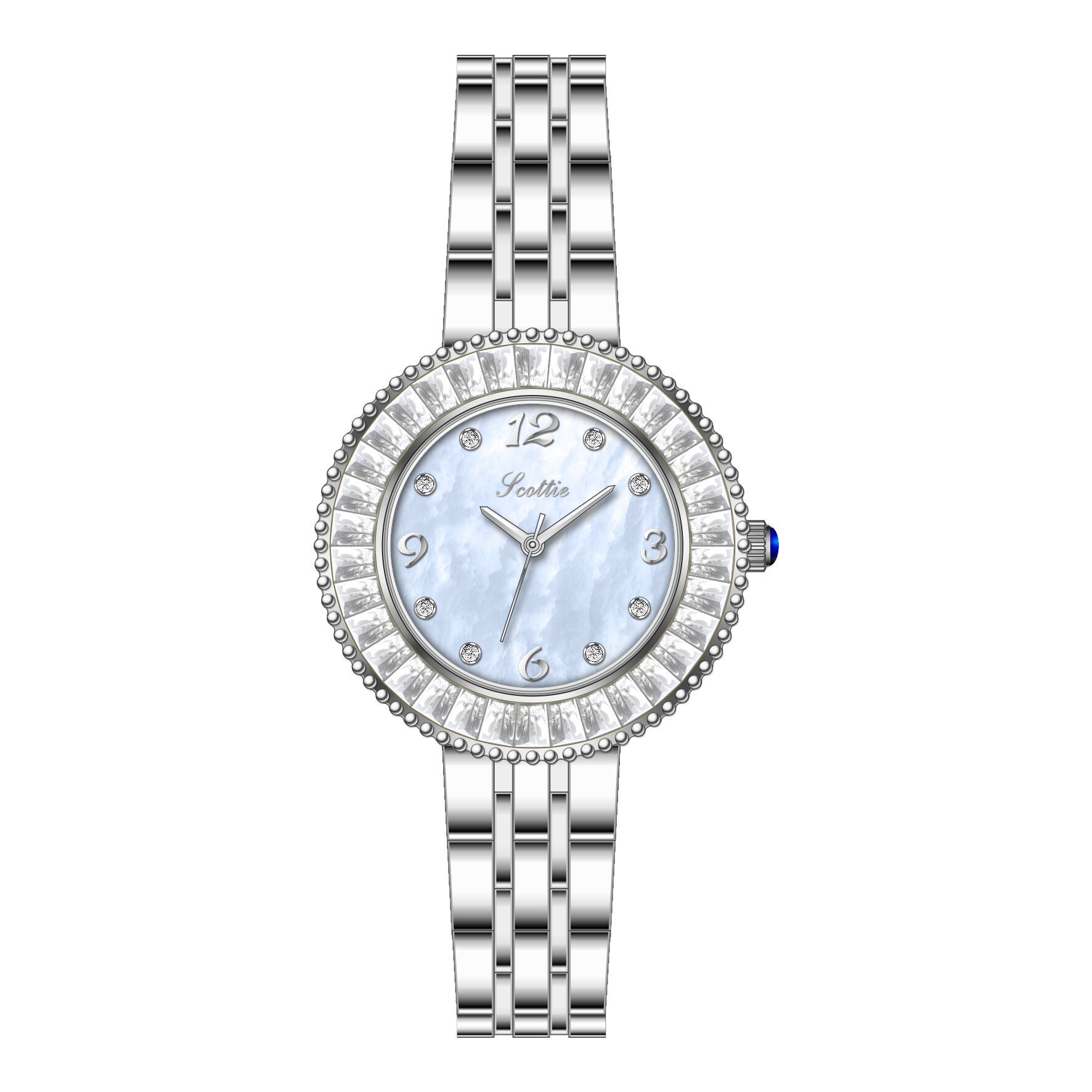 9691B Women S Watch Steel Belt Full Of Diamonds Watch Women S High Value