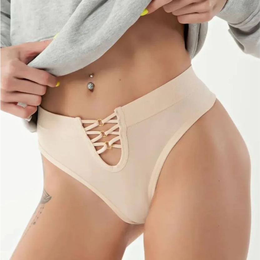 Sports And Fitness Underwear For Women, Mid Waist Seamless Thong For Women